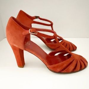 Marc Jacob Leather Cage Mary Jane Heel 8